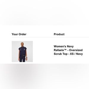 Figs Women’s Navy Rafaela Oversized Scrub Top - XS